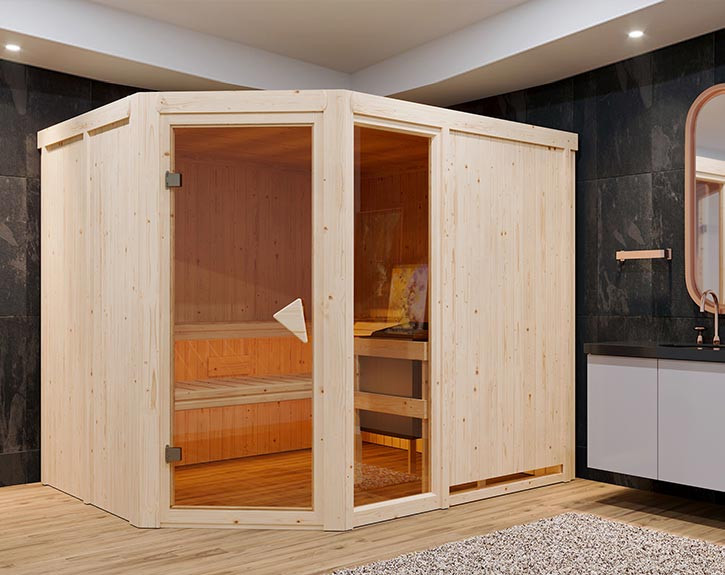 Finská sauna KARIBU FIONA 3 (49442) LG4208