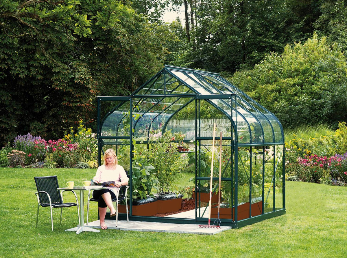 Skleník VITAVIA DIANA 6700 čiré sklo 3 mm zelený LG4219