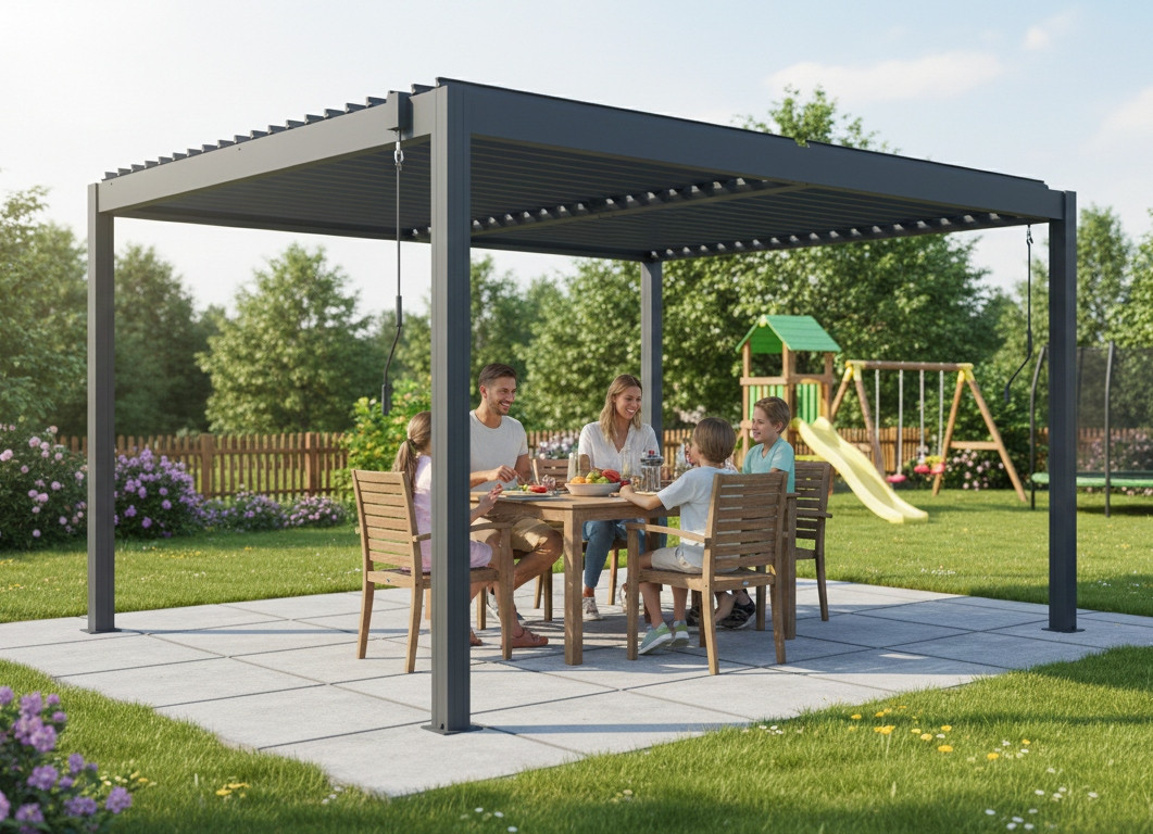 Hliníková bioklimatická pergola LANITPLAST BASIC 4x3 m LG4293