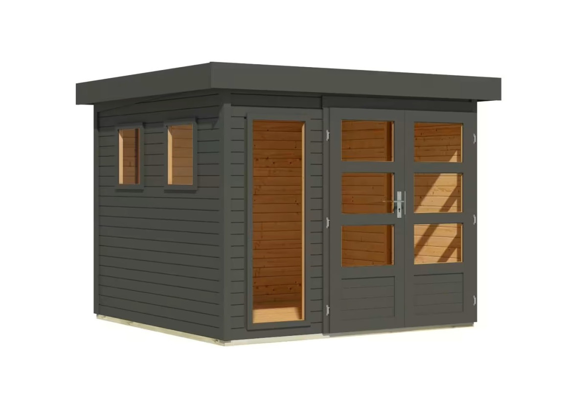 Dřevěný domek KARIBU LAHAR 3,5 (11505) terragrau LG4420