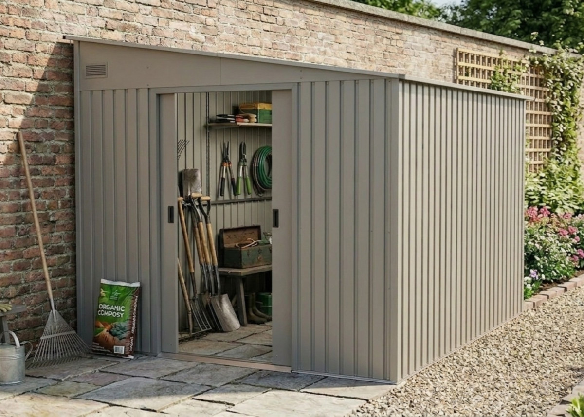 Plechový domek LANITPLAST WANDHAUS 911 WARM GREY LG4361