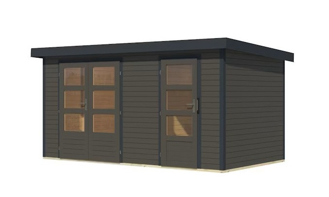 Hybridní domek KARIBU MERKUR (12494) terragrau / antracit LG4451