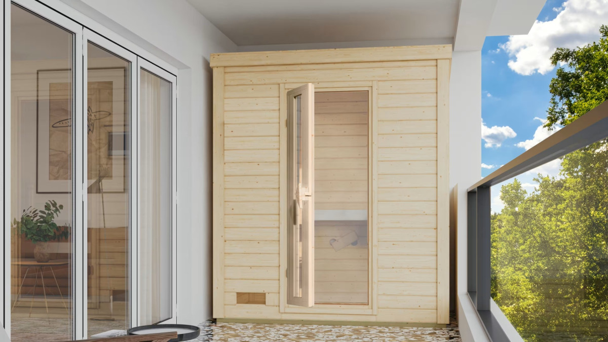 Finská sauna KARIBU HYTTI 0 (355) natur LG4501