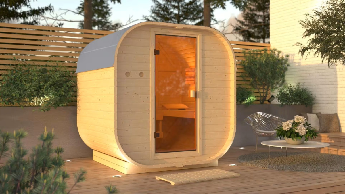 Finská sauna KARIBU QUADRO 1 (109) natur LG4536