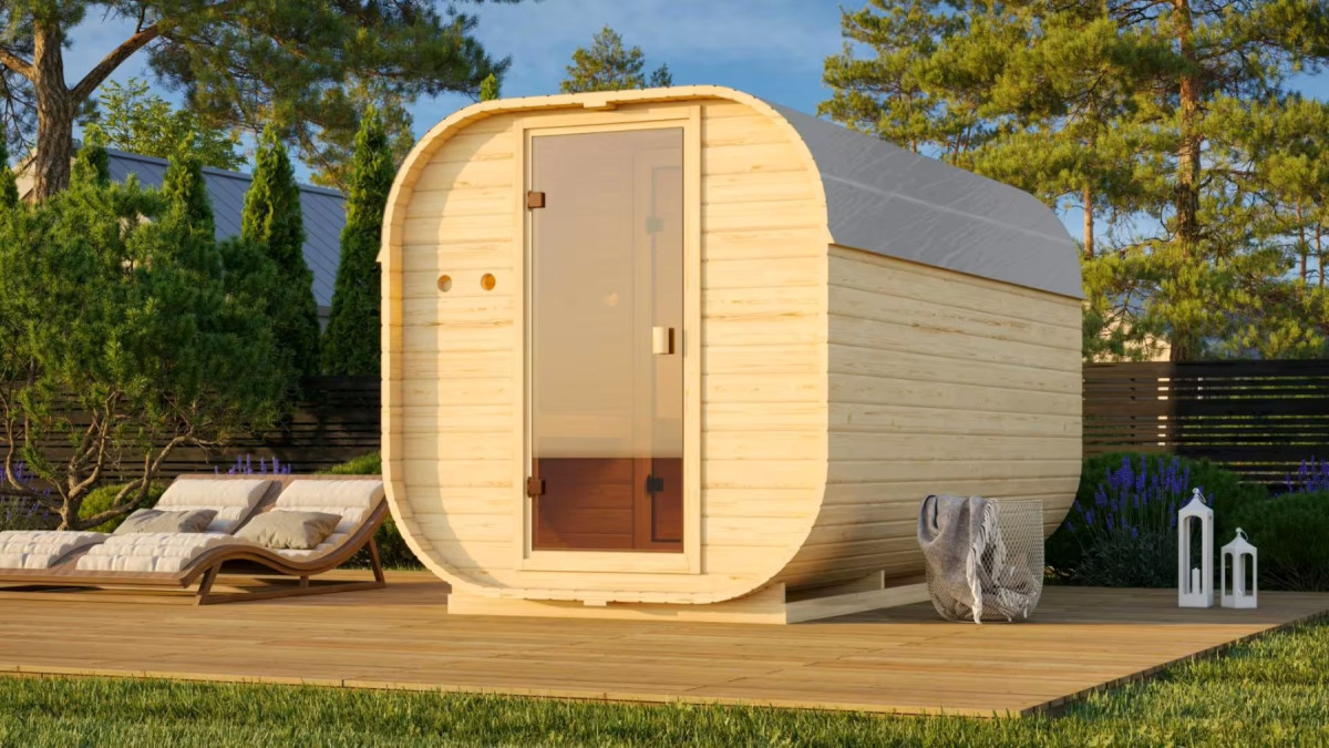 Finská sauna KARIBU QUADRO 3 (110) natur LG4537