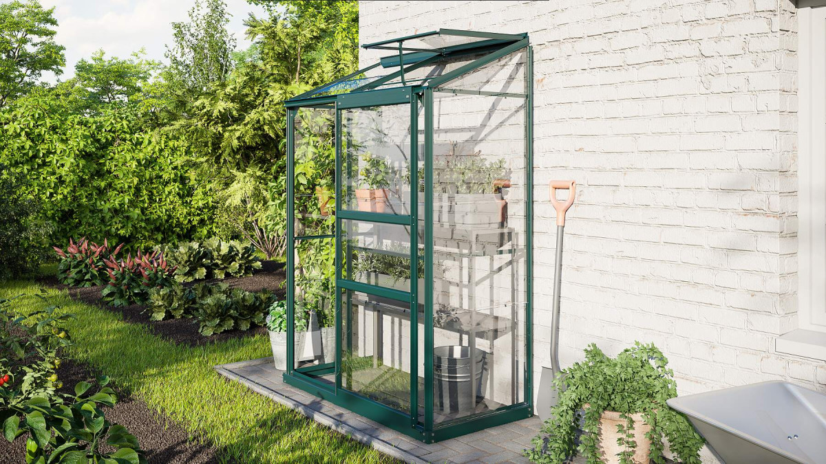 Skleník VITAVIA IDA 900 čiré sklo 3 mm zelený LG4634