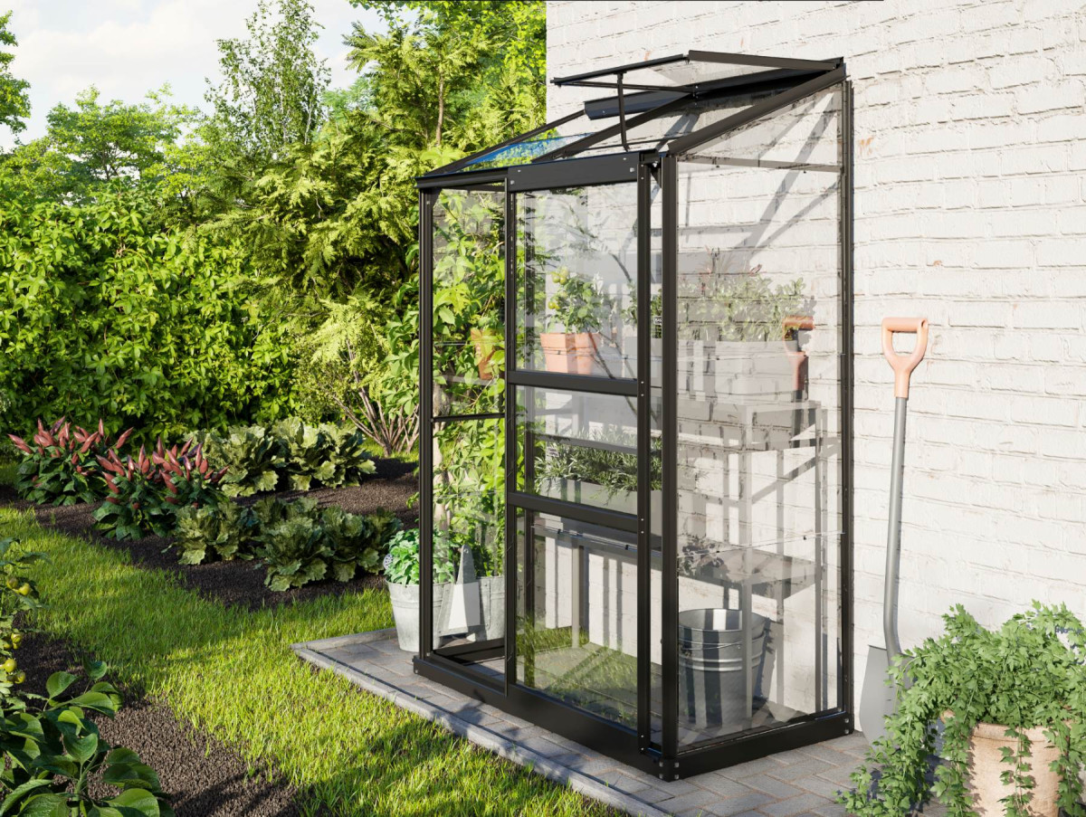 Skleník VITAVIA IDA 900 čiré sklo 3 mm černý LG4635