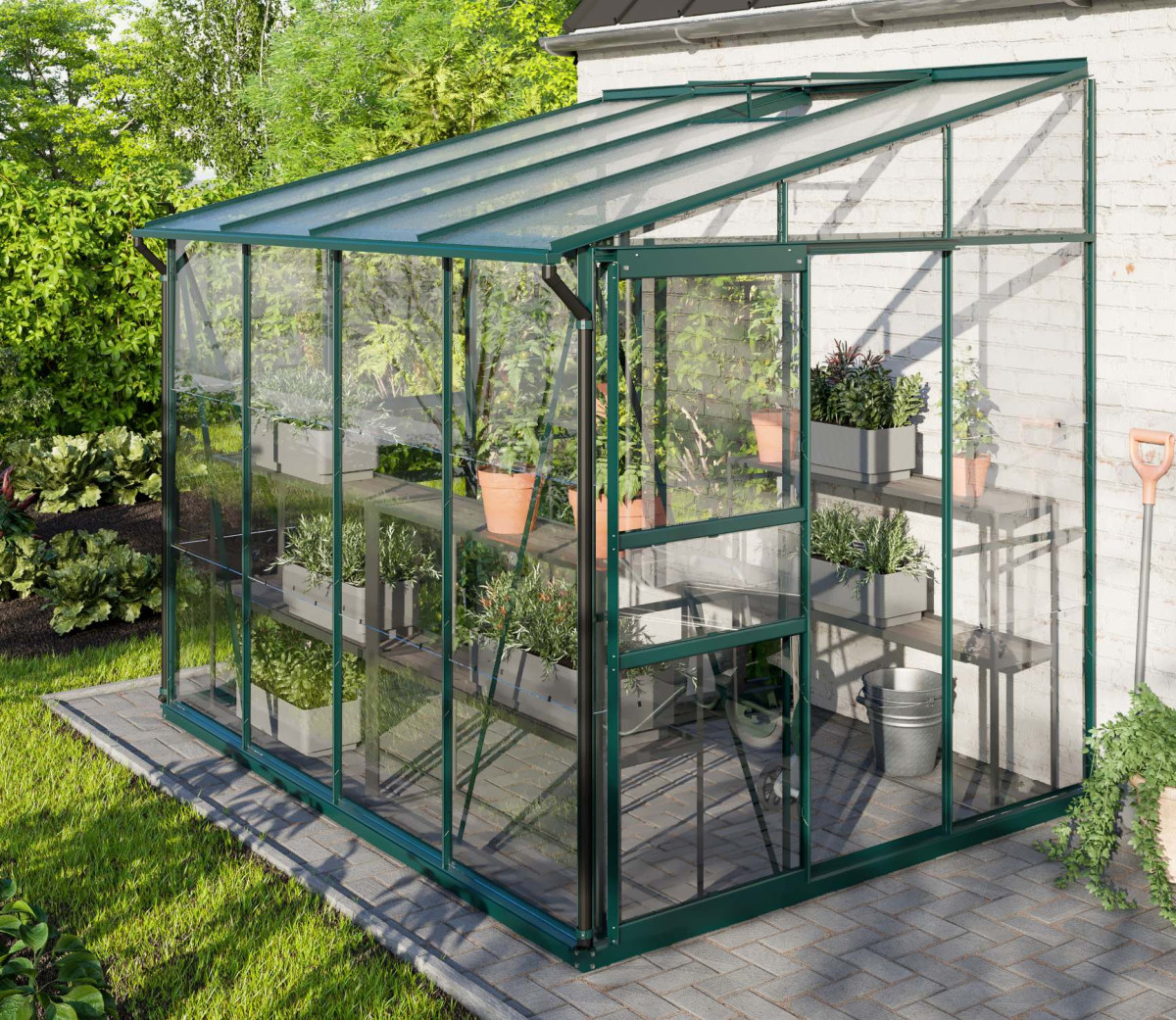 Skleník VITAVIA IDA 5200 sklo 3 mm + PC 6 mm zelený LG4643