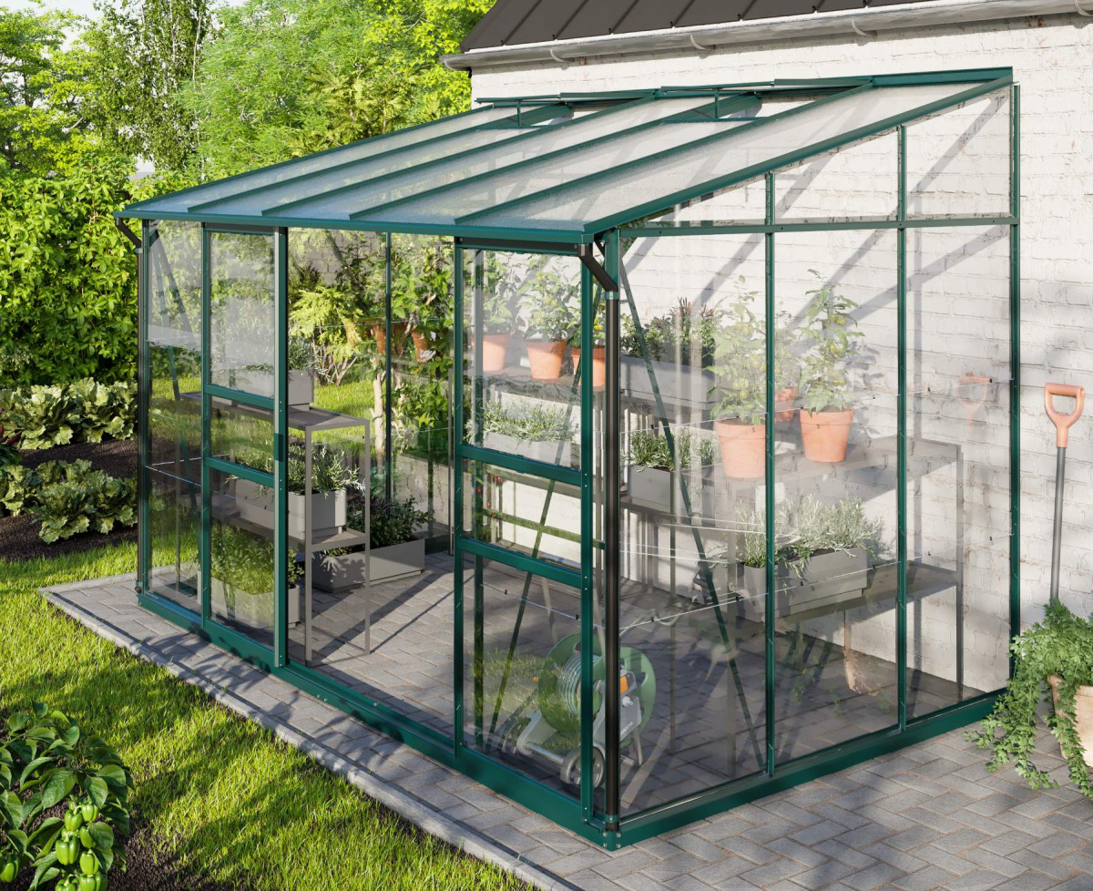 Skleník VITAVIA IDA 6500 sklo 3 mm + PC 6 mm zelený LG4646