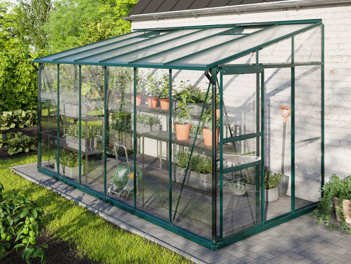 Skleník VITAVIA IDA 7800 sklo 3 mm + PC 6 mm zelený LG4649