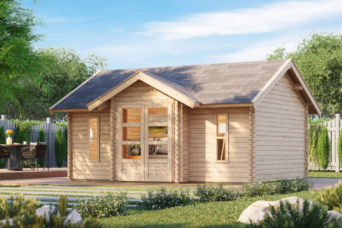 Dřevěný domek KARIBU NORDLAND (48359) natur LG4800