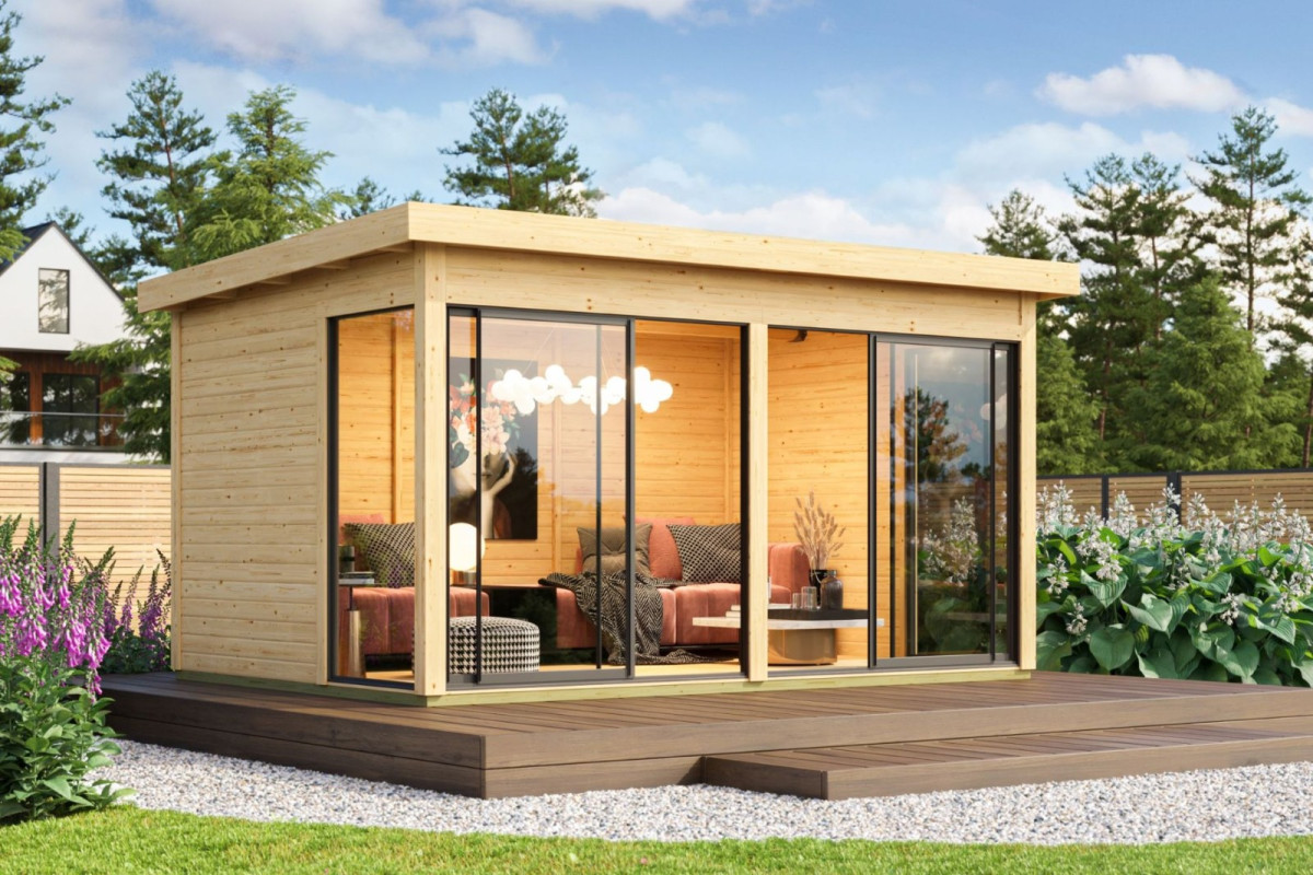 Dřevěný domek KARIBU DICE 5 (50557) natur LG4819