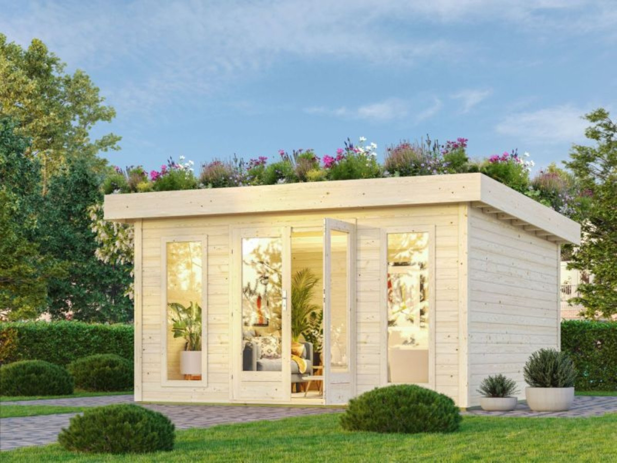 Dřevěný domek KARIBU LOTUS  (12137) natur LG4857