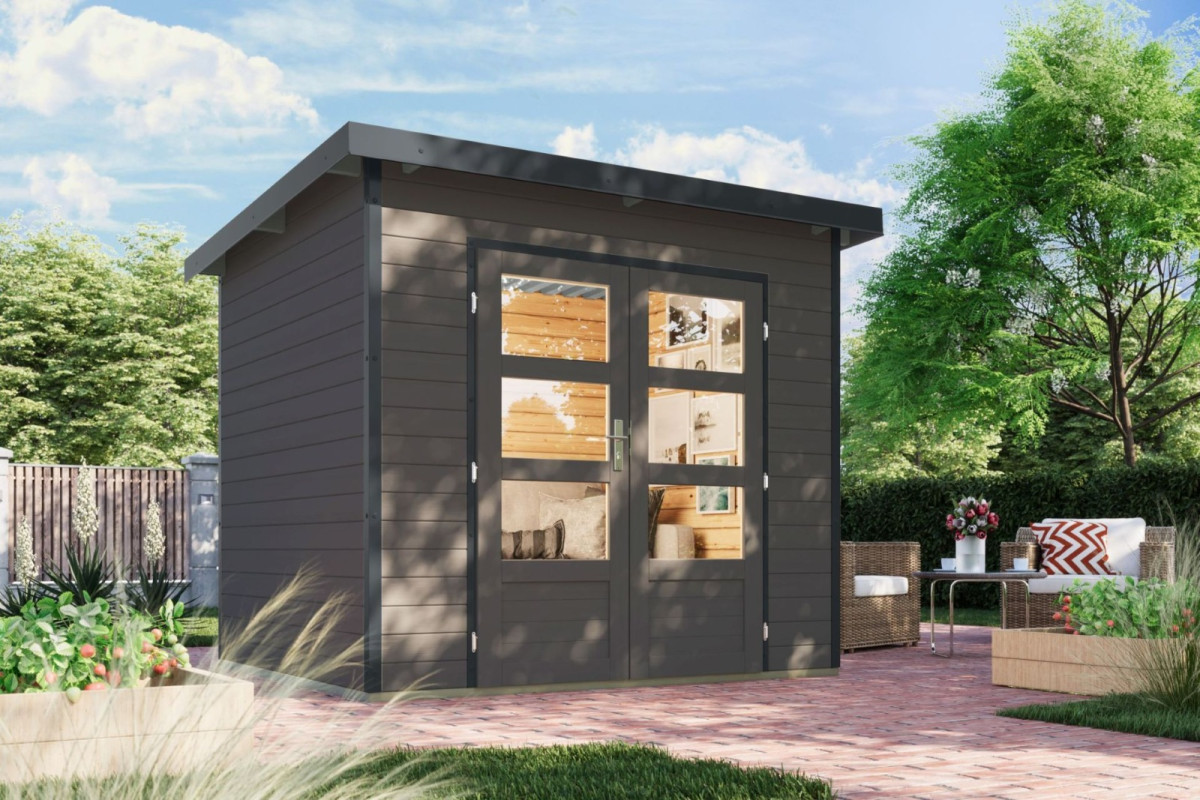 Hybridní domek KARIBU PLUTO 2 (48217) terragrau / antracit LG4881