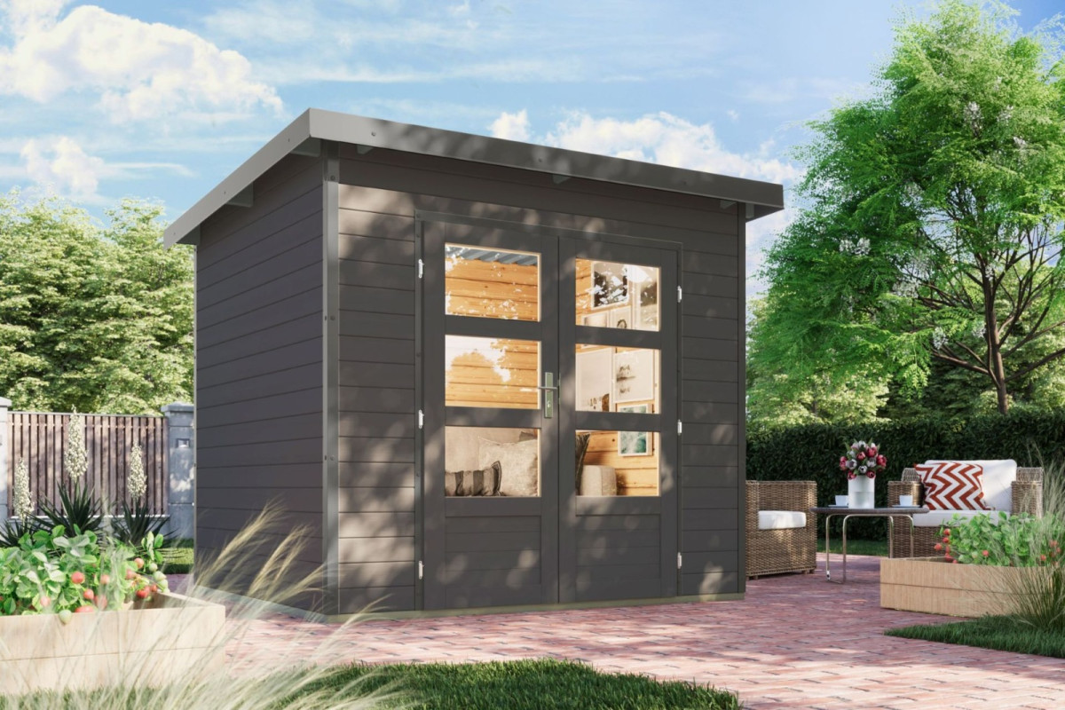 Hybridní domek KARIBU PLUTO 2 (48210) terragrau / šedý LG4880