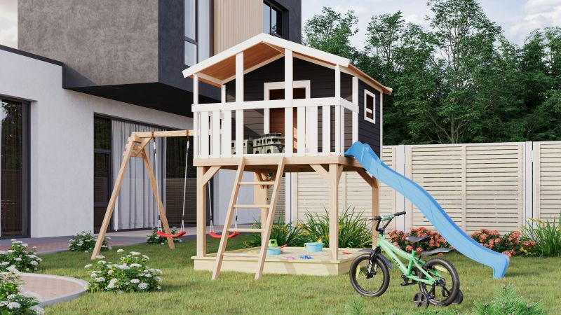Dětské hřiště KARIBU BENJAMIN 97783 terragrau LG4946