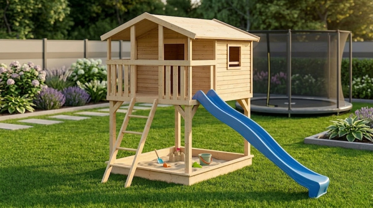 Dětské hřiště KARIBU BENJAMIN 91204 natur LG4939