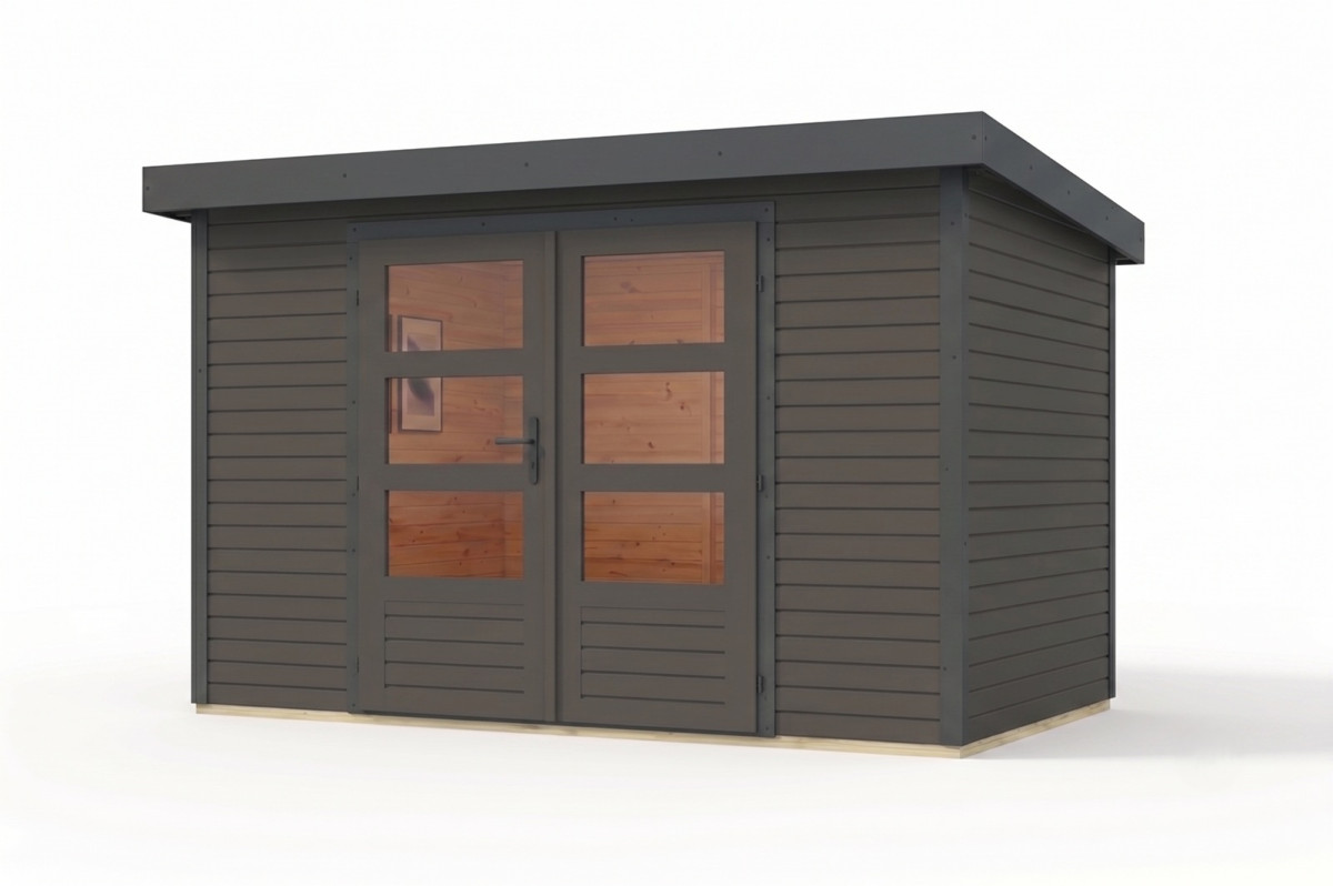 Hybridní domek KARIBU JUPITER 4B (12317) terragrau / antracit LG5017
