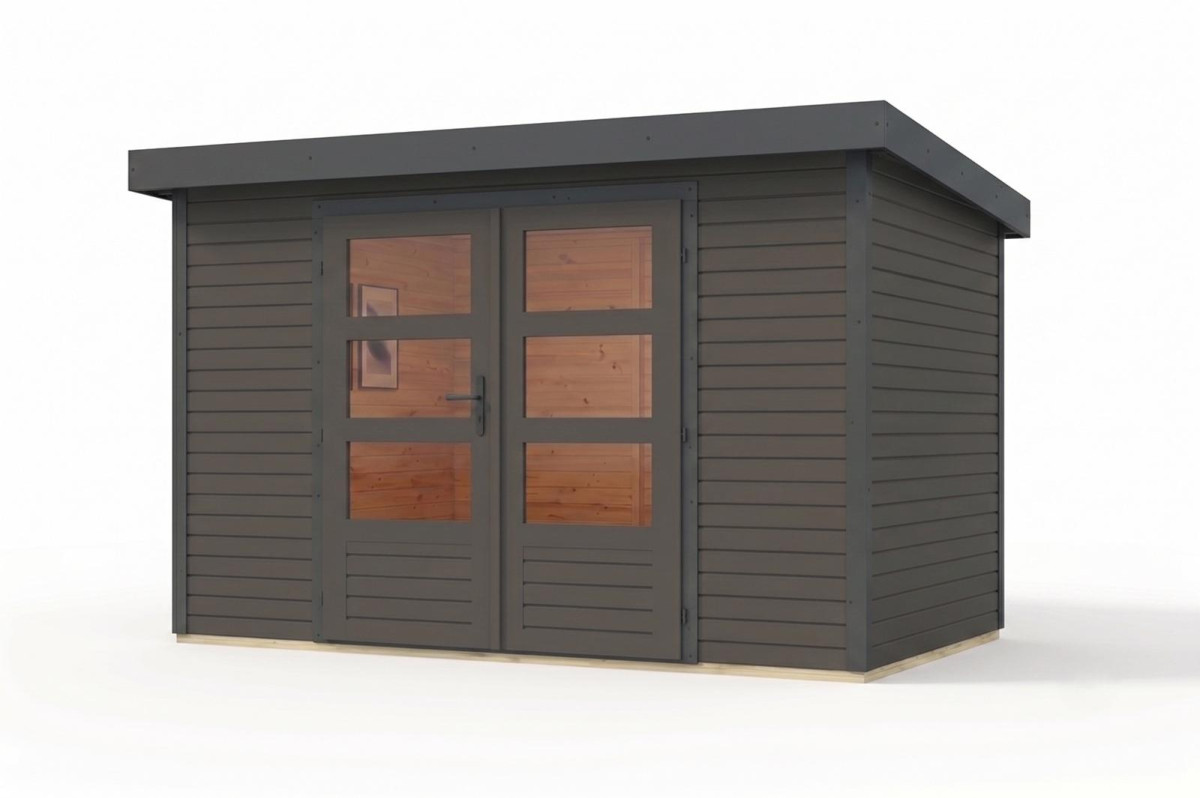 Hybridní domek KARIBU JUPITER 5B (12331) terragrau / antracit LG5040