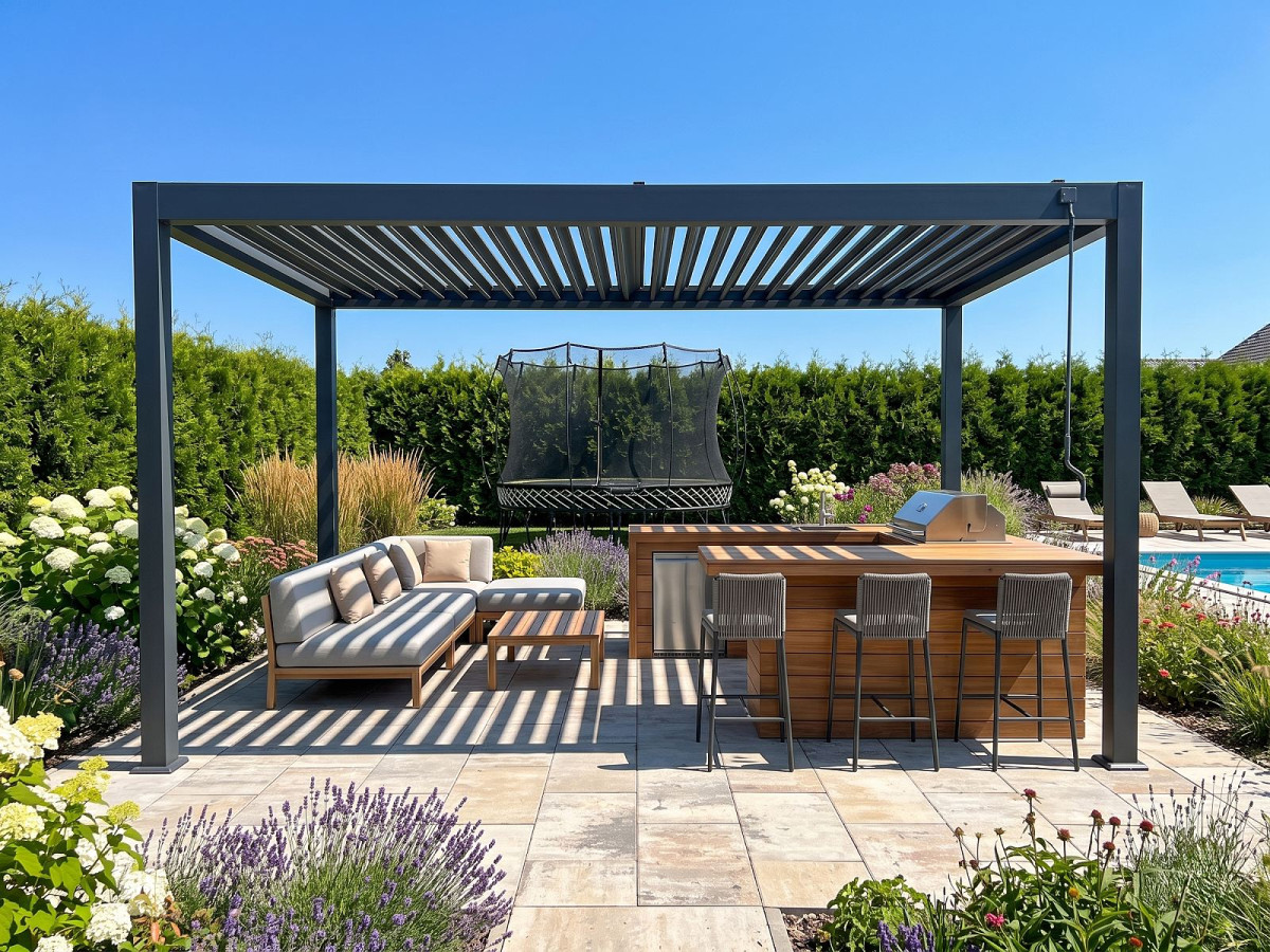 Bioklimatická pergola LANITPLAST ALUGARDEN 4x3 m LG5063