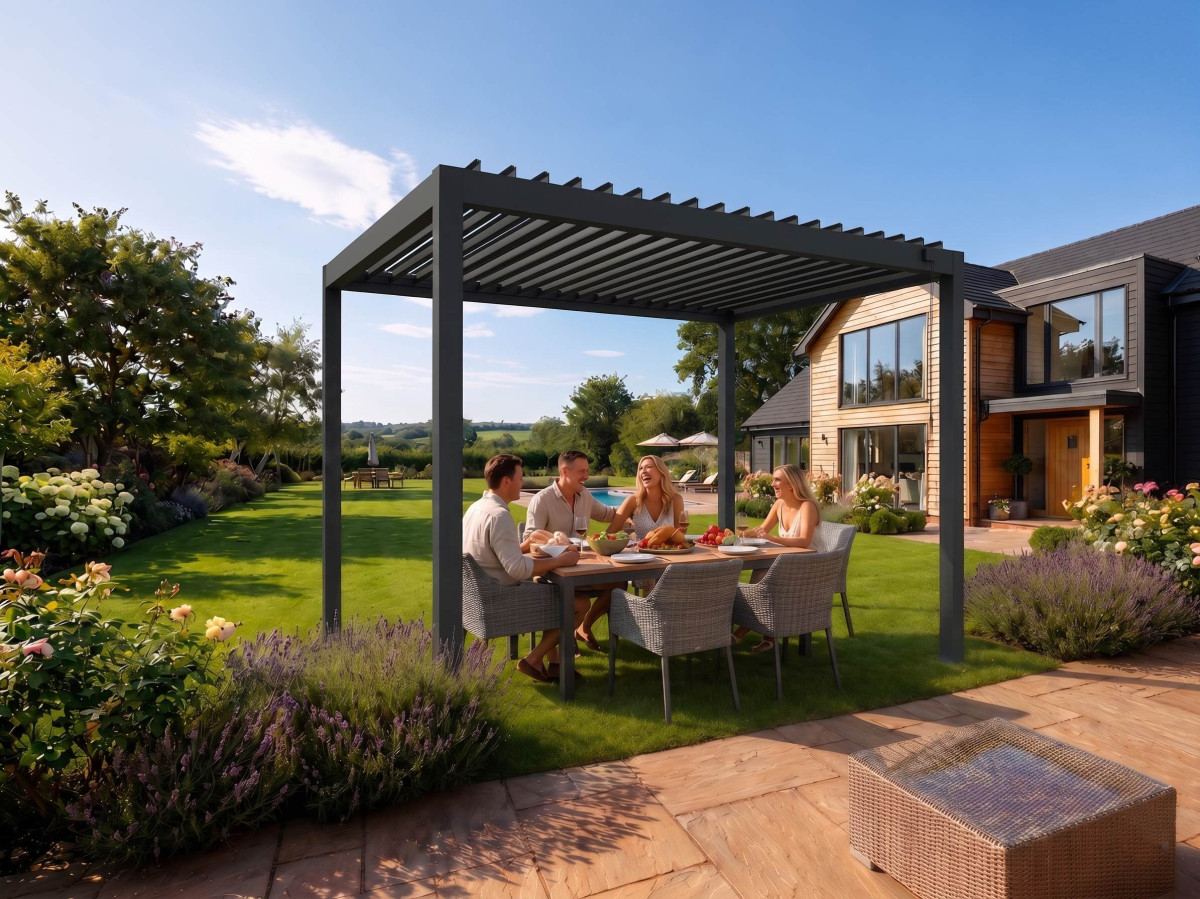 Bioklimatická pergola LANITPLAST ALUGARDEN 3x3 m LG5062