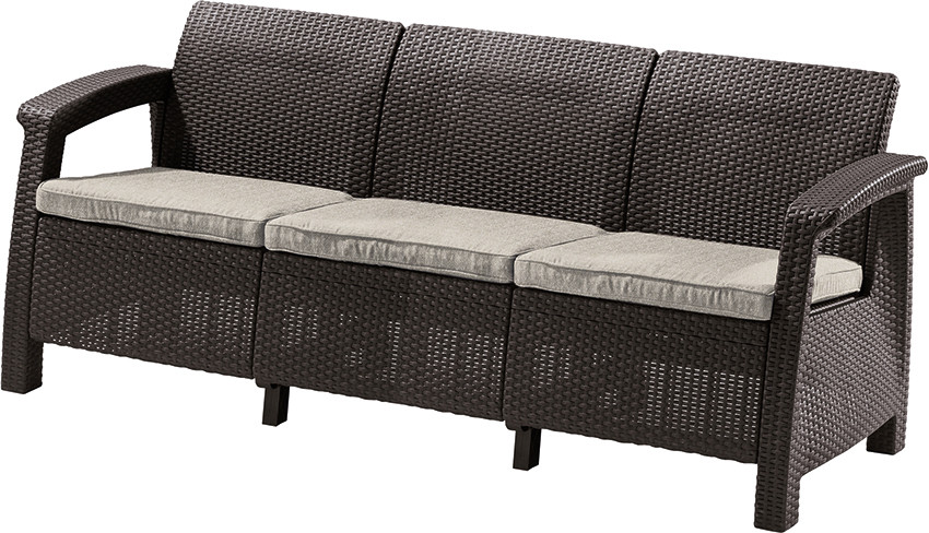 Allibert CORFU LOVE SEAT MAX - hnědá