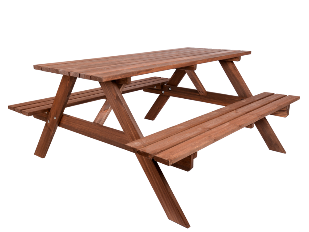 Rojaplast PIKNIK zahradní set dřevěný - 160 cm - mořený