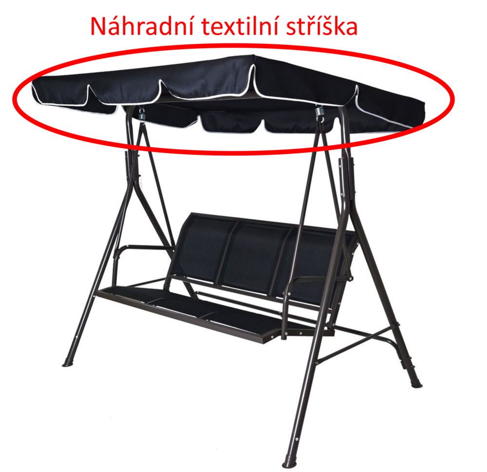 Rojaplast stříška k houp. CONFORT černá
