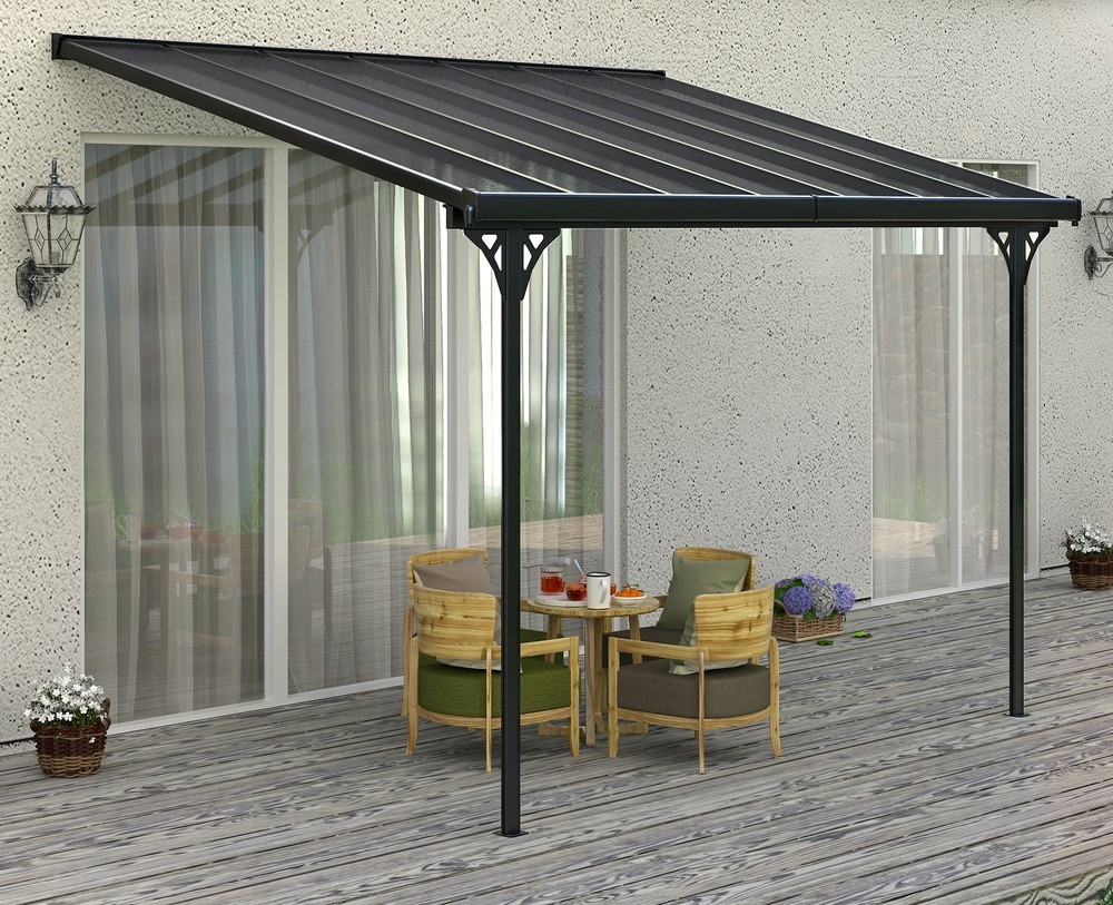 Rojaplast BRUCE F pergola - ŠEDÝ polykarbonát B436/1
