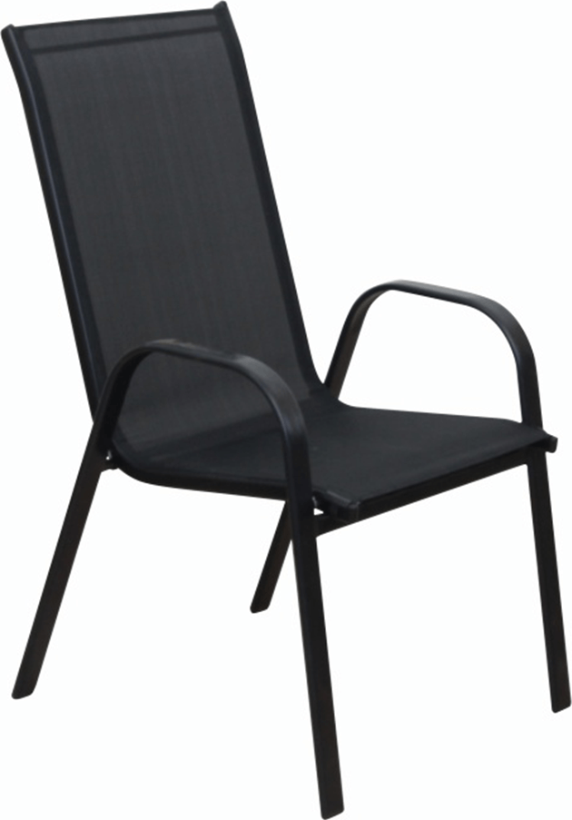 Rojaplast zahradní křeslo XT1012C kovové - černá textilie