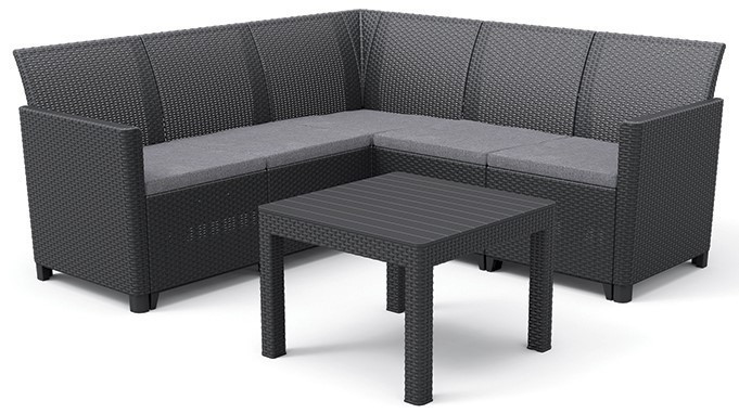 Allibert CLAIRE 5 SEAT CORNER set  - grafit