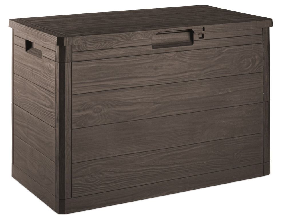 Toomax WOODYS zahradní plastový úložný box 160 L - hnědá