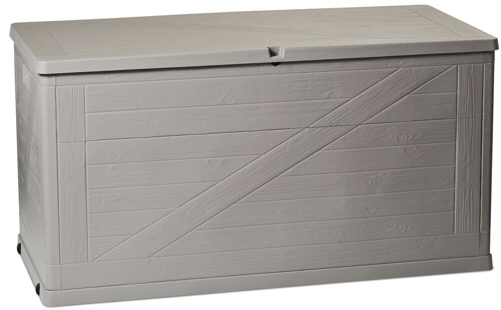 Toomax WOOD zahradní plastový úložný box 420 L - světle šedá