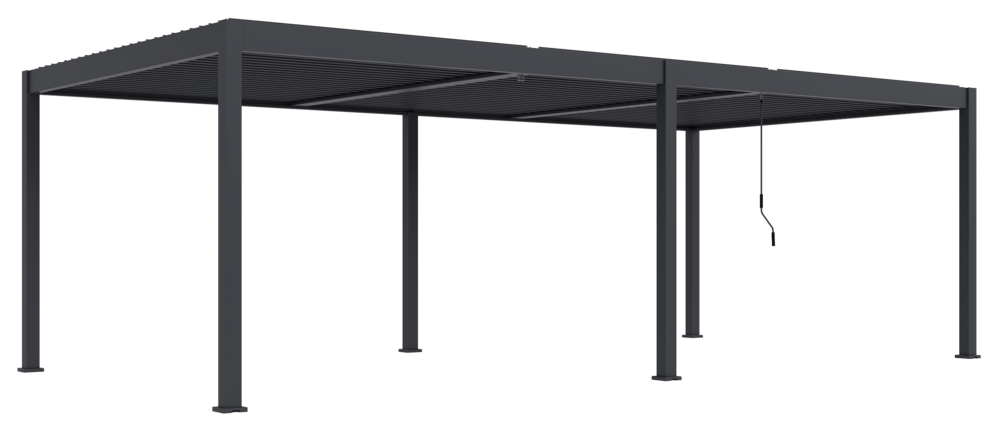 Rojaplast bioklimatická pergola INTRO DUO 8x4 m, hliník - volně stojící