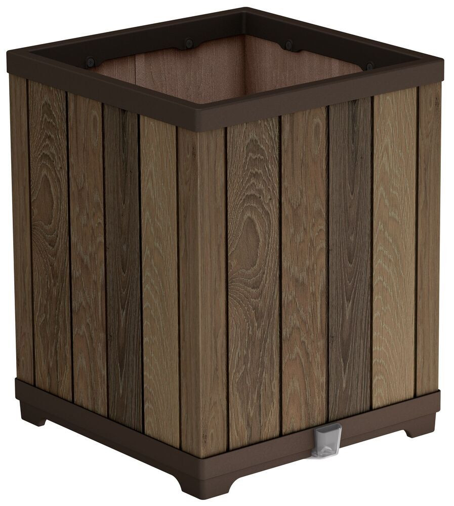 Keter květináč DECO SQUARE TALL WALNUT
