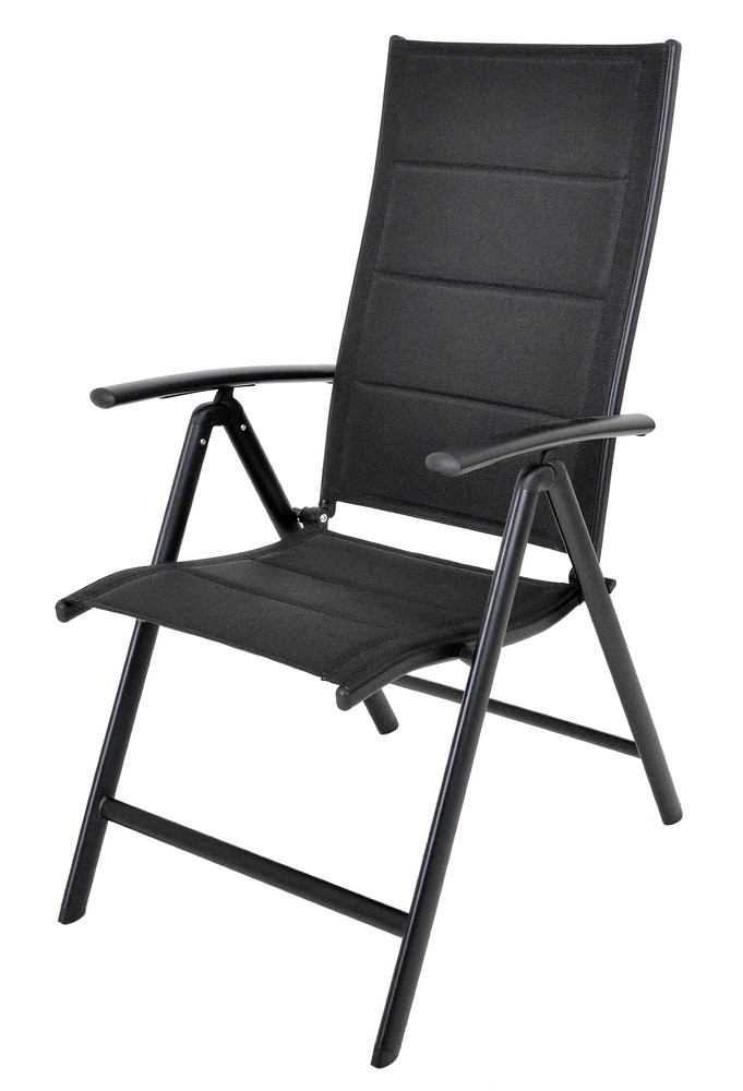 Rojaplast ZWC-235 zahradní polohovací křeslo hliníkové - černá