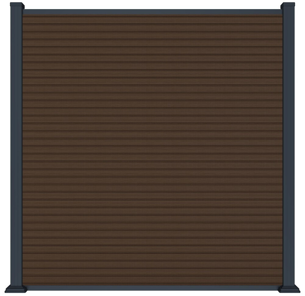 Rojaplast MODERN plotový panel WPC 180x180 cm HORIZONTÁLNÍ i VERTIKÁLNÍ a koncovky - teak