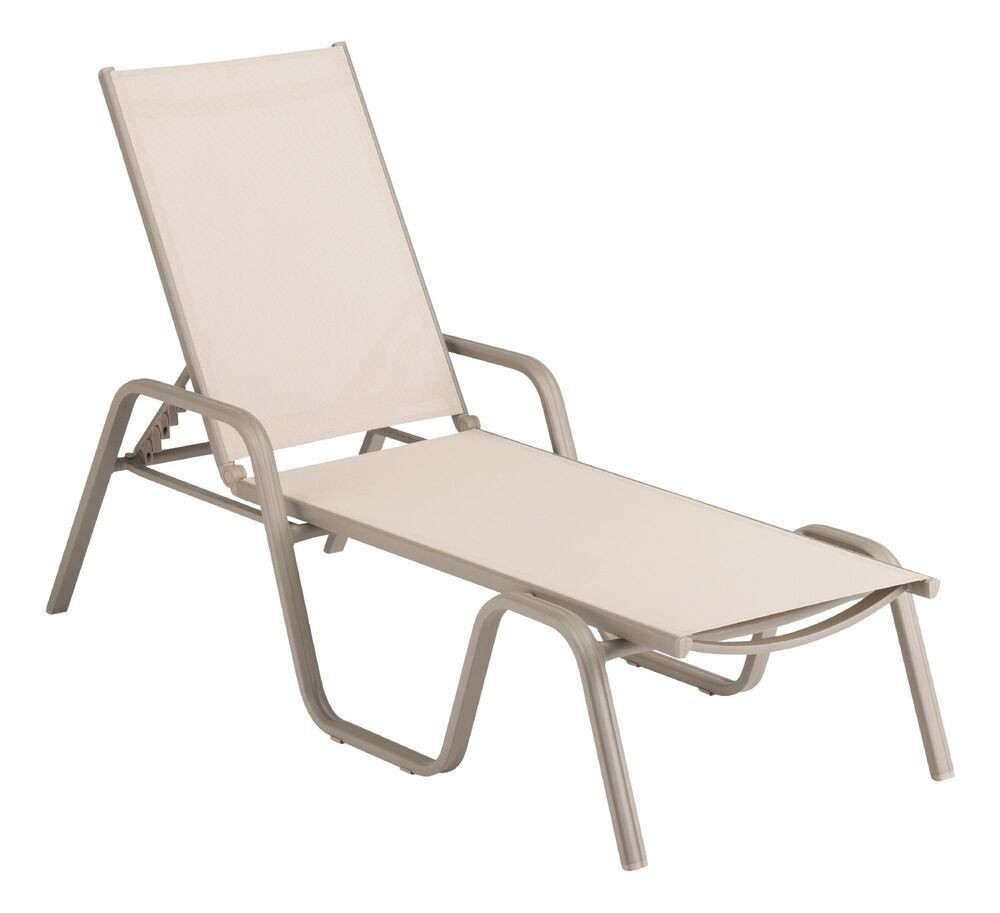 KETTLER BASIC PLUS hliníkové lehátko - taupe / béžová