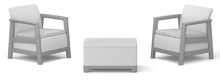 KETER SCANDI LINEA BALCONY - Ash grey/Storm grey
