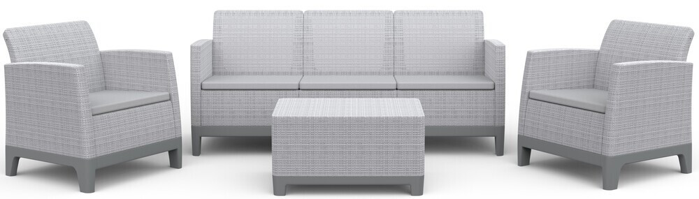 Keter SCANDI FORMA 3 SEATERS SET - Ash grey/Storm grey