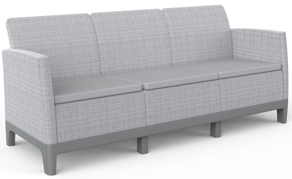 Keter SCANDI FORMA 3 SEATER SOFA - Ash grey/Storm grey