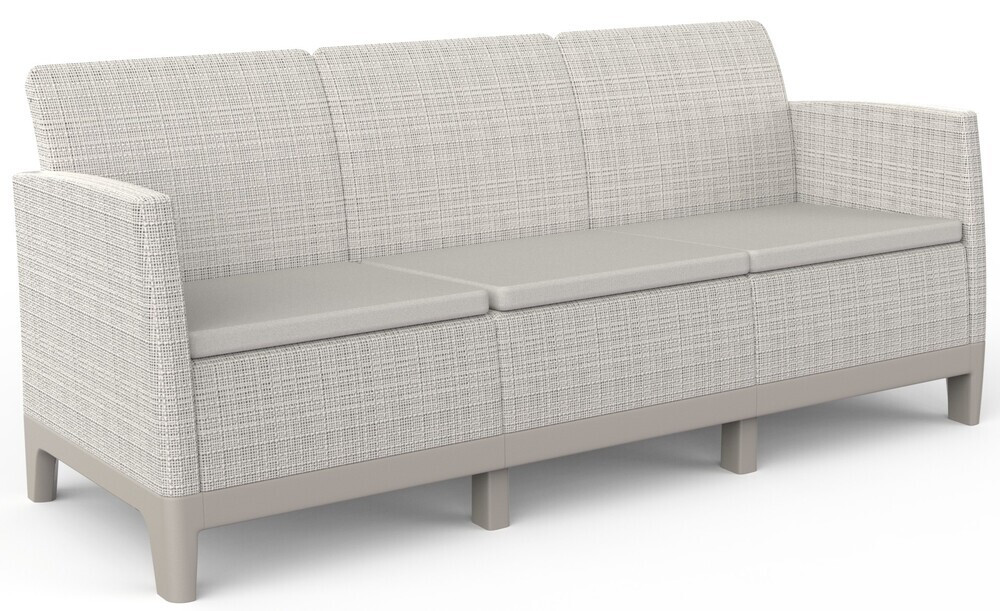 Keter SCANDI FORMA 3 SEATER SOFA - Pebble grey/Soft biege