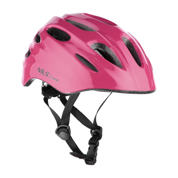 MTW01 RŮŽOVÁ VEL.S (47-55 CM) HELMA S BLIKAČKOU NILS EXTREME