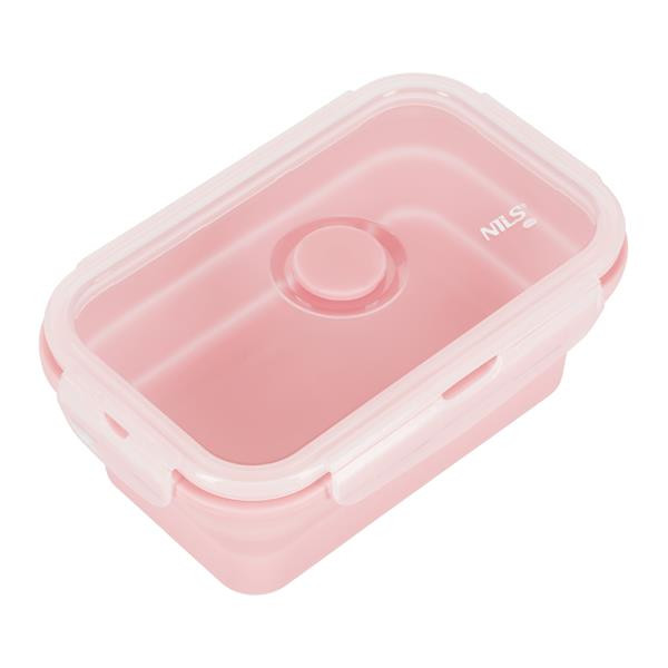 Skládací svačinový box NILS Camp NC4105 500ml růžový