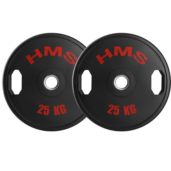 Sada pogumovaných olympijských kotoučů HMS TOG25 2 x 25 kg