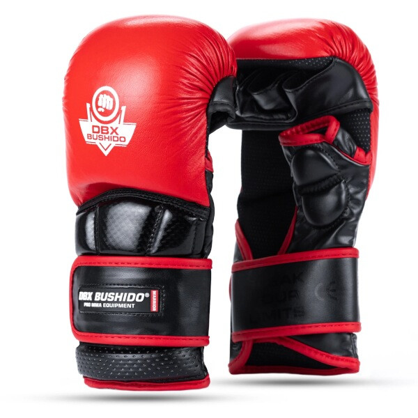 WARRIOR VEL.XL ČERVENÉ PRÉMIOVÉ MMA RUKAVICE DBX BUSHIDO