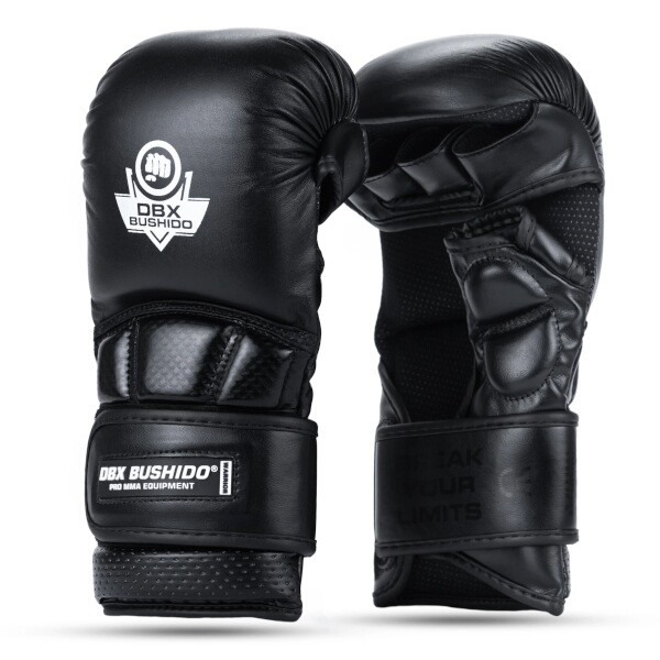 WARRIOR VEL.L ČERNÉ PRÉMIOVÉ MMA RUKAVICE DBX BUSHIDO