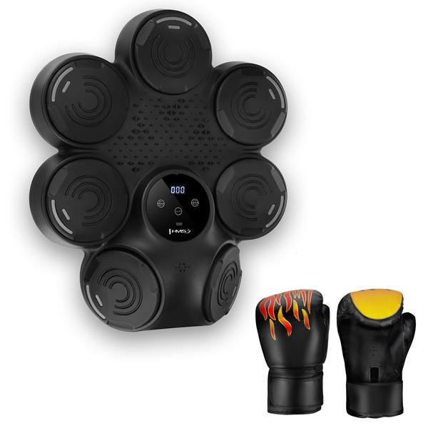 Elektronický boxerský terč HMS TB30 s LED, Bluetooth a rukavicemi (Music Boxing Machine)
