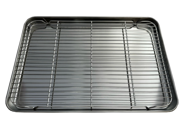 Nerezový plech na pečení s mřížkou 50x35x3cm vel. XL UG Grill