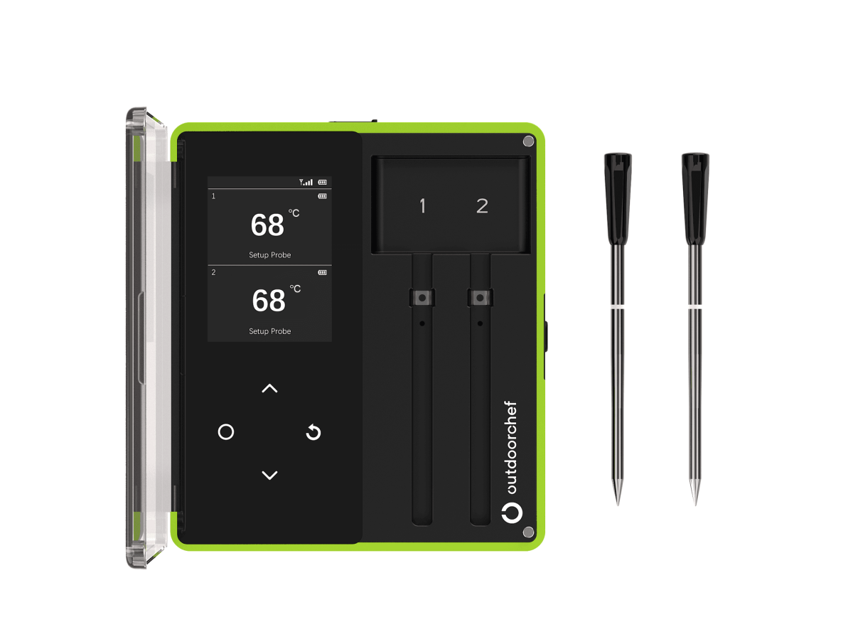 Bezdrátový teploměr na maso 2sondy/Bluetooth/200m Easy Check Dual Outdoorchef